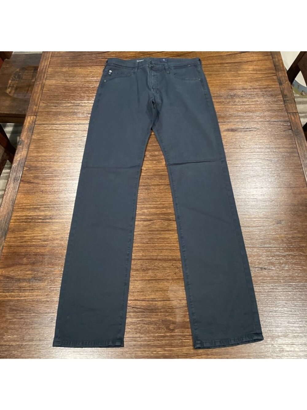 AG Matchbox Slim Straight Chino Pant Mens 32x34 Navy Trouser Stretch Office BES